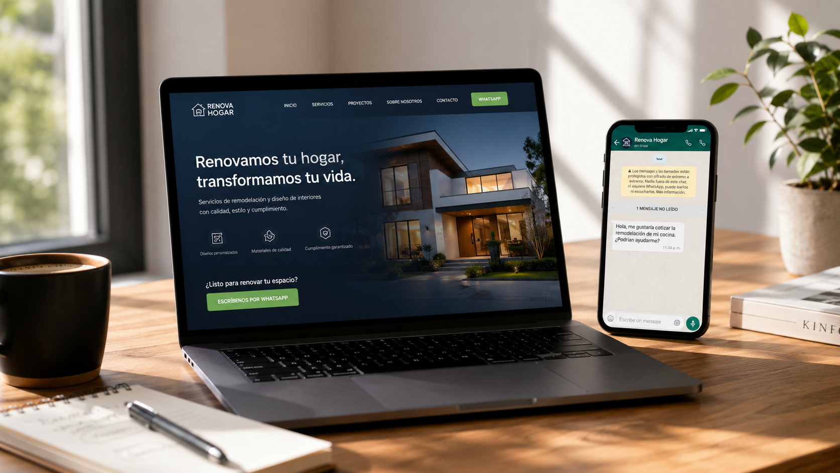 Landing page mockup